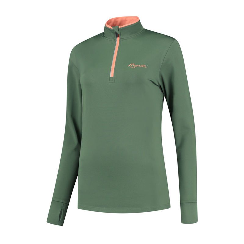 Rogelli SNAKE women's running sweatshirt green zöld pulóver