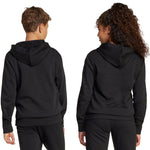 Adidas Essentials Hoodie for kids black fekete gyerek kapucnis pulóver JC9772