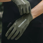 Rockbros cycling gloves spring/summer/autumn, full, size: XL - green zielony \ xl kesztyű