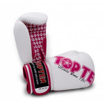 TOP TEN "Woman" Boxing Gloves 10 oz biało - różowy kesztyű