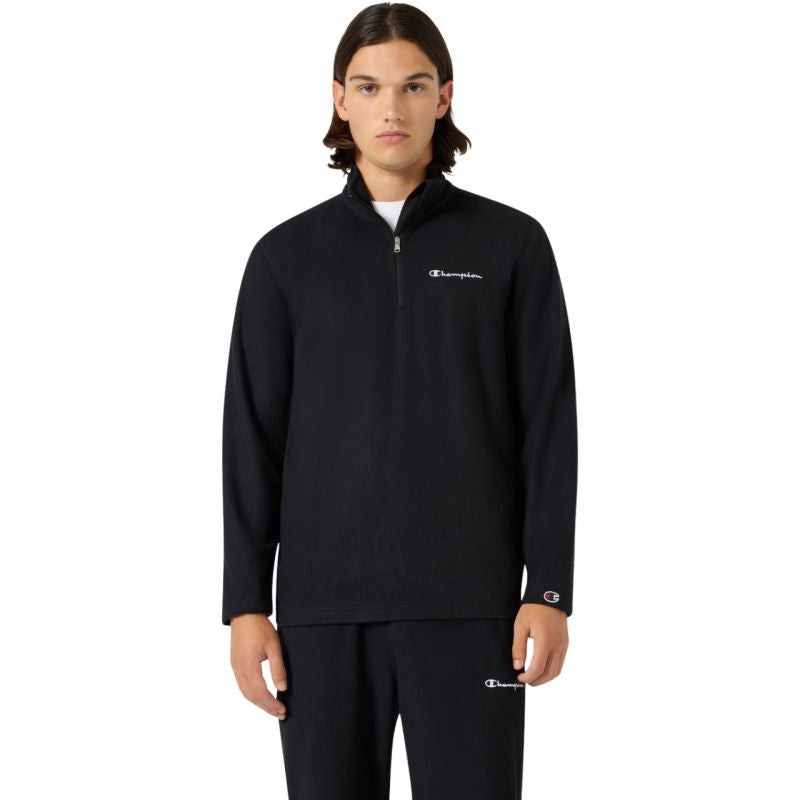 Champion Half Zip Top Men's Fleece Sweatshirt Black 220446 KK001 fekete férfi pulóver 220446KK001