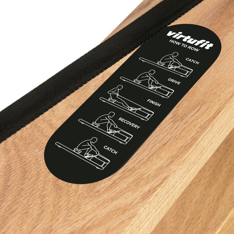 Virtufit Elite Wooden Rowing Machine With Water Resistance - Wood/Oak