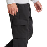adidas Men's Essentials Feelcozy Fleece Cargo Pants Black JE3820 Ruházat