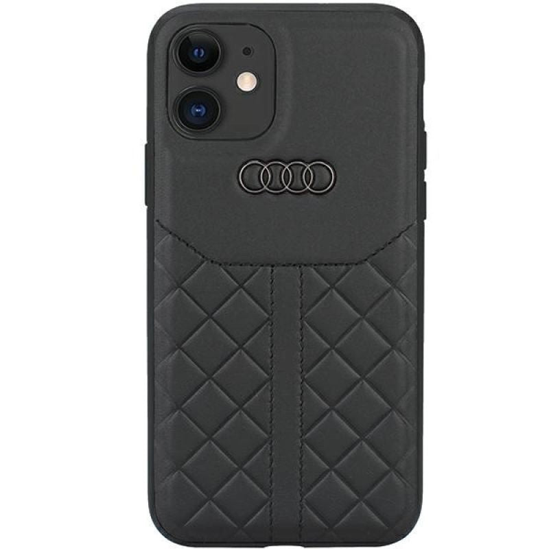 Audi Genuine Leather iPhone 11 / Xr 6.1" /black hardcase AU-TPUPCIP11R-Q8/D1-BK fekete utcai cipő