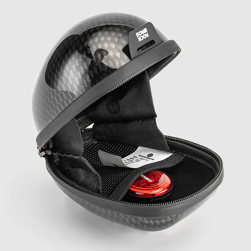 Rockbros rigid hard shell saddle bag, compact, 0.4l capacity - carbon pattern czarny táska