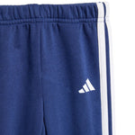 adidas Essentials Tiberio 3 Stripes Fleece Tracksuit for Kids Blue KC6004