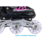 Enero Pro Led Roller Skates 4in1 38-41 Pink-Gray szürke skates, roller skates