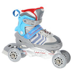 NH18192 4in1 GREY-BLUE SIZE S(29-33) ROLLER SKATES WITH HOCKEY SLEEVE NILS EXTREME kék görkorcsolya