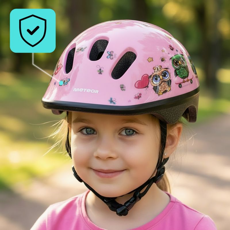 Meteor Children’s bicycle helmet KS06 little owl sisak 24808-24809