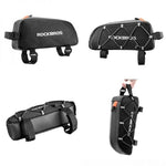 Rockbros 039BK 1 l bike frame with braided design – fekete táska Rockbros-039BK