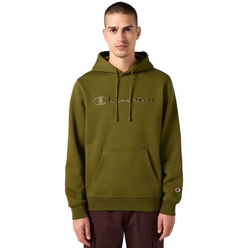 Champion Hooded Sweatshirt Men's 220271 GS585 oliva kapucnis pulóver