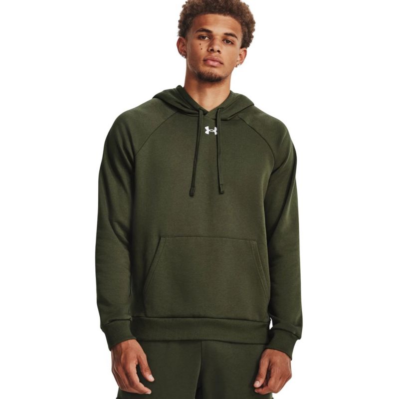 Under Armour Men’s Rival Fleece Hoodie 1379757 390 oliva férfi kapucnis pulóver 143588M