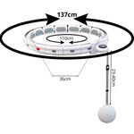 Enero Hula Hop With Massager, Weight And Counter, White And Grey Fit szürke training equipment