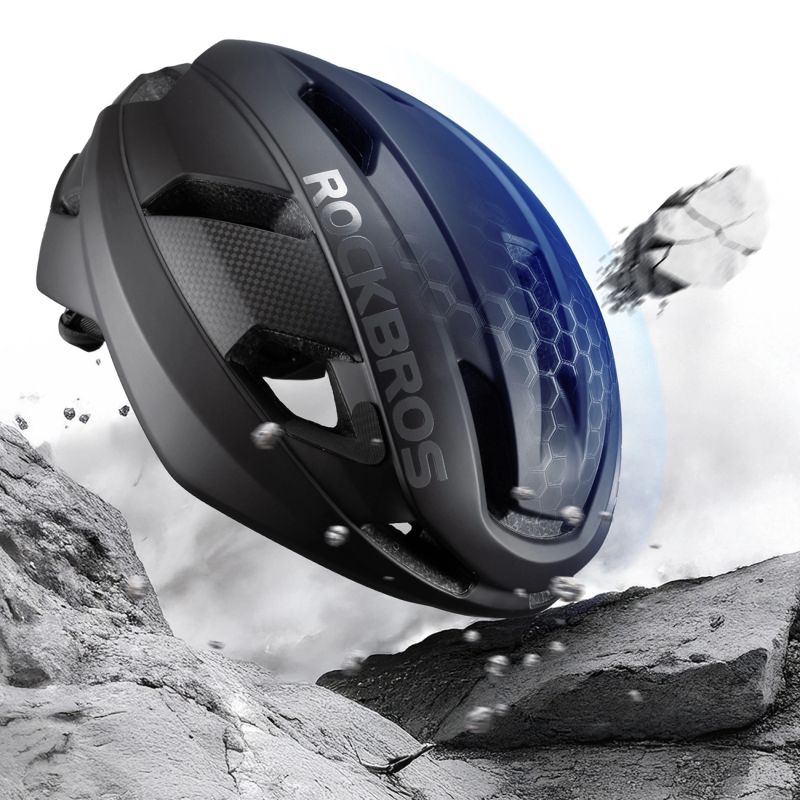 Rockbros LK-15 Carbon Fiber Bike Helmet 58-62cm - Black czarny helmets, lights
