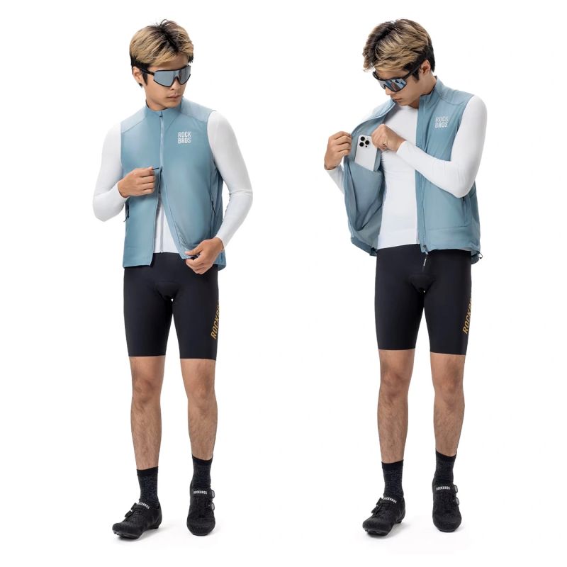 Rockbros Windproof Vest Spring/Autumn Size S - Blue niebieski \ s vests