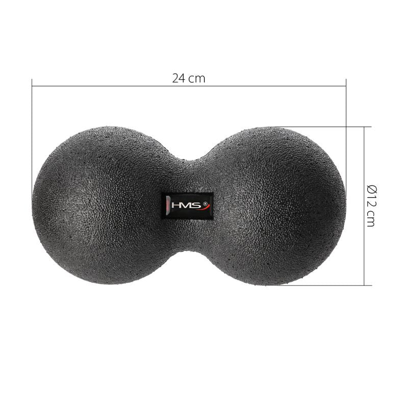 HMS Double Massage Ball / Duo Ball BLM02 12*24CM fekete edzéssegítő 17-42-023