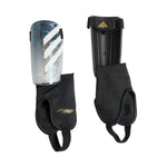 Adidas F50 Match football gray and fekete shin guards
