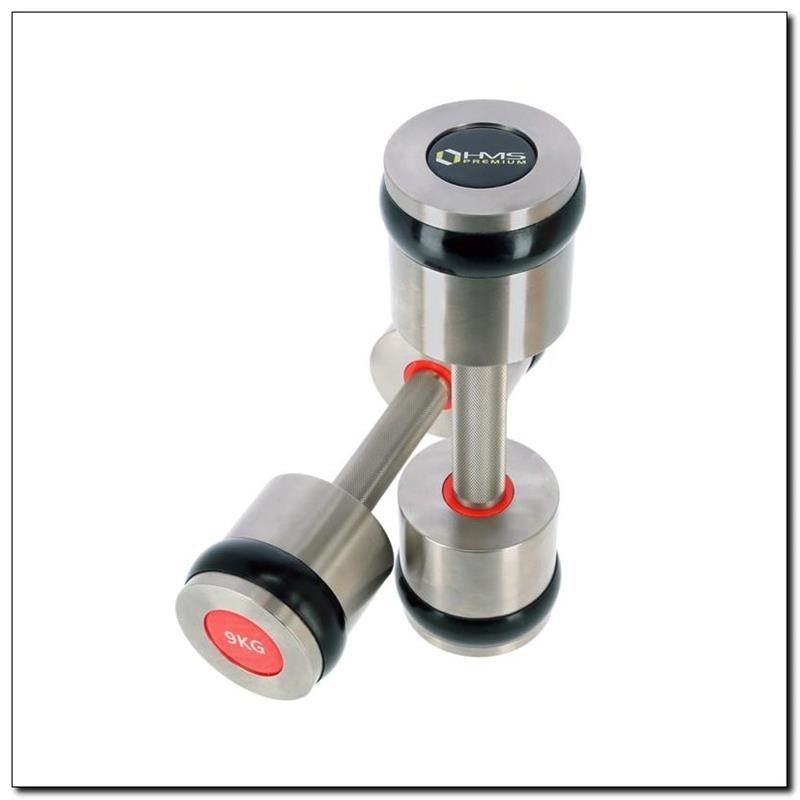 HMS Chrome dumbbells 2x9 kg silicone elements Premium HH09 súlyzó 17-66-142