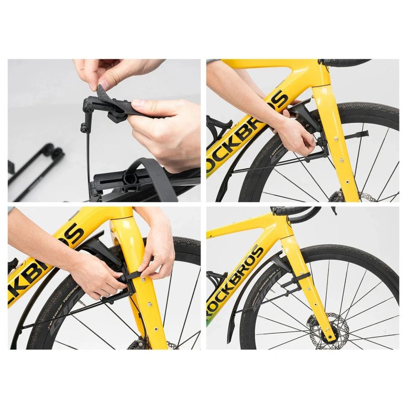 Rockbros FK-892 Off-Road Adjustable Bicycle Fenders - Black