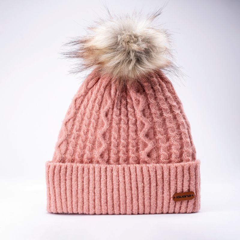 Iguana Ninoa Hat W rózsaszín kötött sapka 92800553819