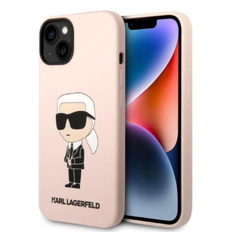 Karl Lagerfeld KLHCP14MSNIKBCP iPhone 14 Plus 6.7" hardcase /pink Silicone Ikonik rózsaszín pénztárca
