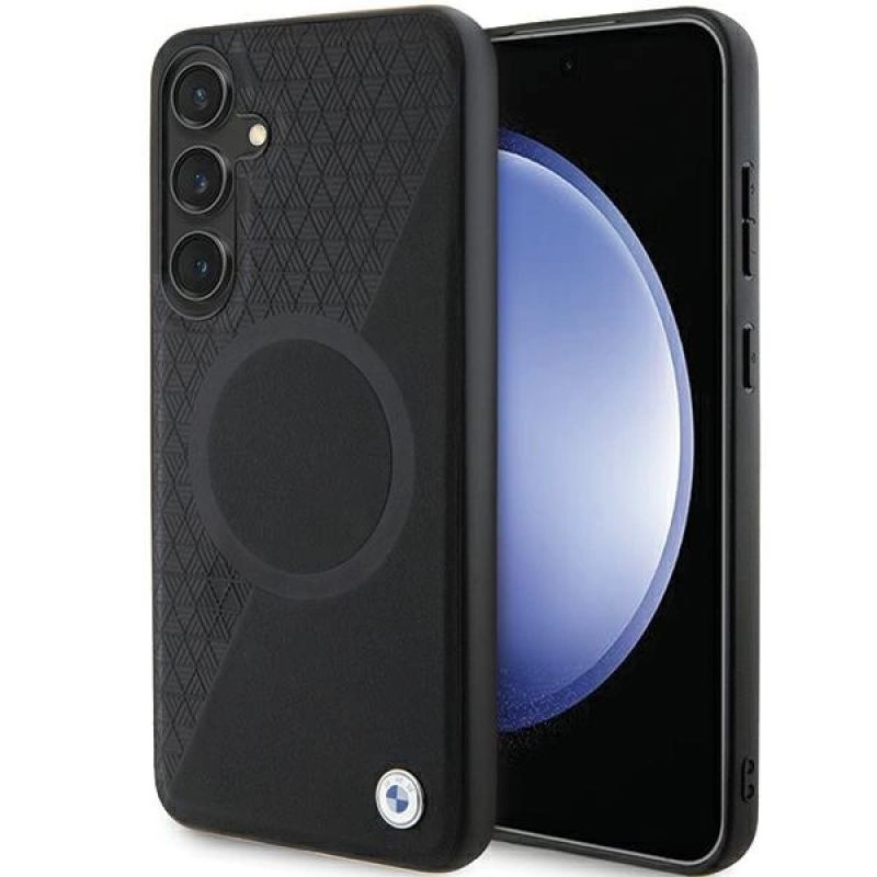 BMW BMHMS24S23RTPK S24 S921 /black hardcase Signature Leather Half Textured & Circle MagSafe fekete nadrág