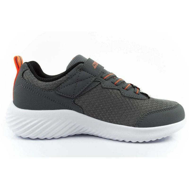 Skechers Bounder children's sports with Velcro, lightweight, fashionable gray szürke utcai cipő