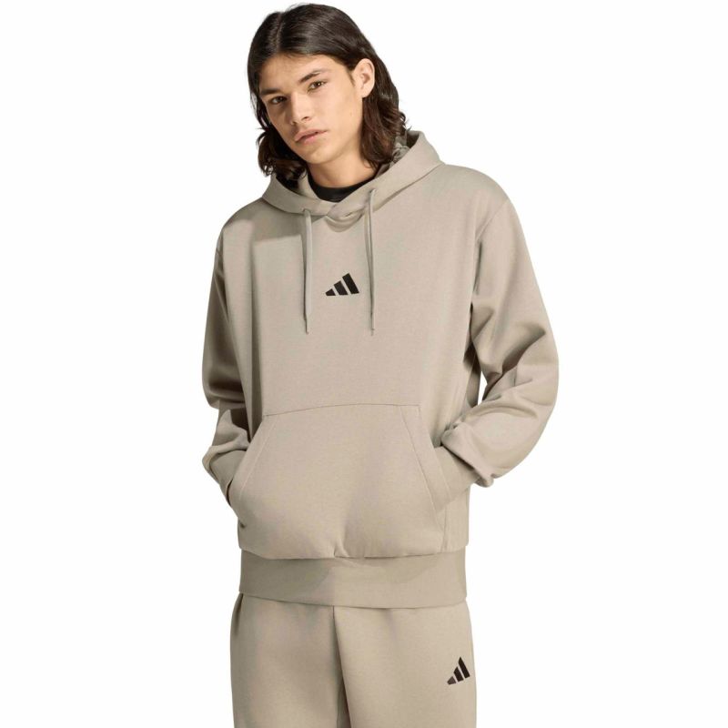 Adidas Men's Essentials Feelcozy Hoodie bézs kapucnis pulóver KF2361