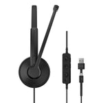 EPOS IMPACT 100 MS Stereo Wired On-Ear Headphones USB-C + USB-A