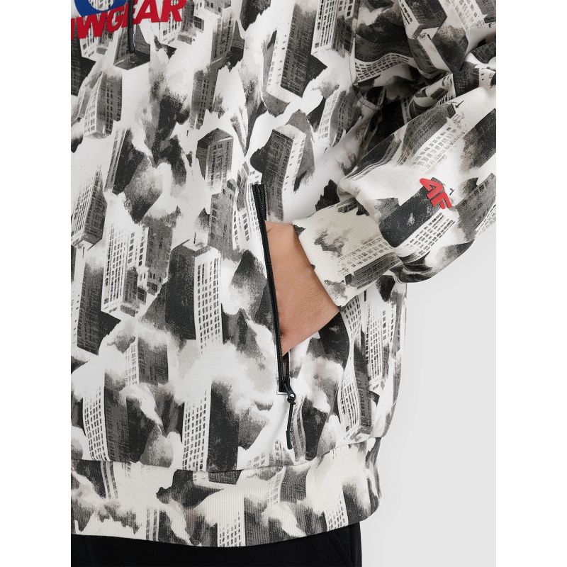 Men's loose hooded sweatshirt 4F 4FRAW25TSWSM2569-91A kapucnis pulóver