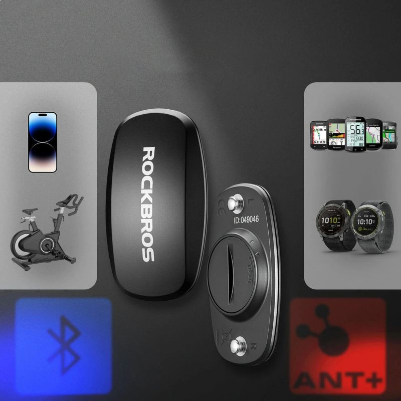 Rockbros Bluetooth ANT+ IP67 Heart Rate Monitor Belt - fekete kiegészítő 304004-211788