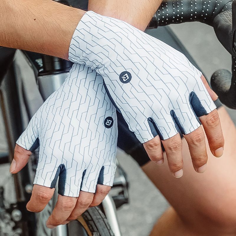 Rockbros Road Cycling Gloves Size: - Black and White fekete kesztyű