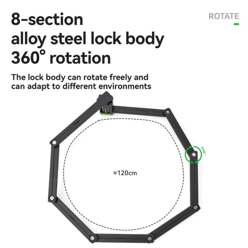 Rockbros bike lock 32140006001 foldable