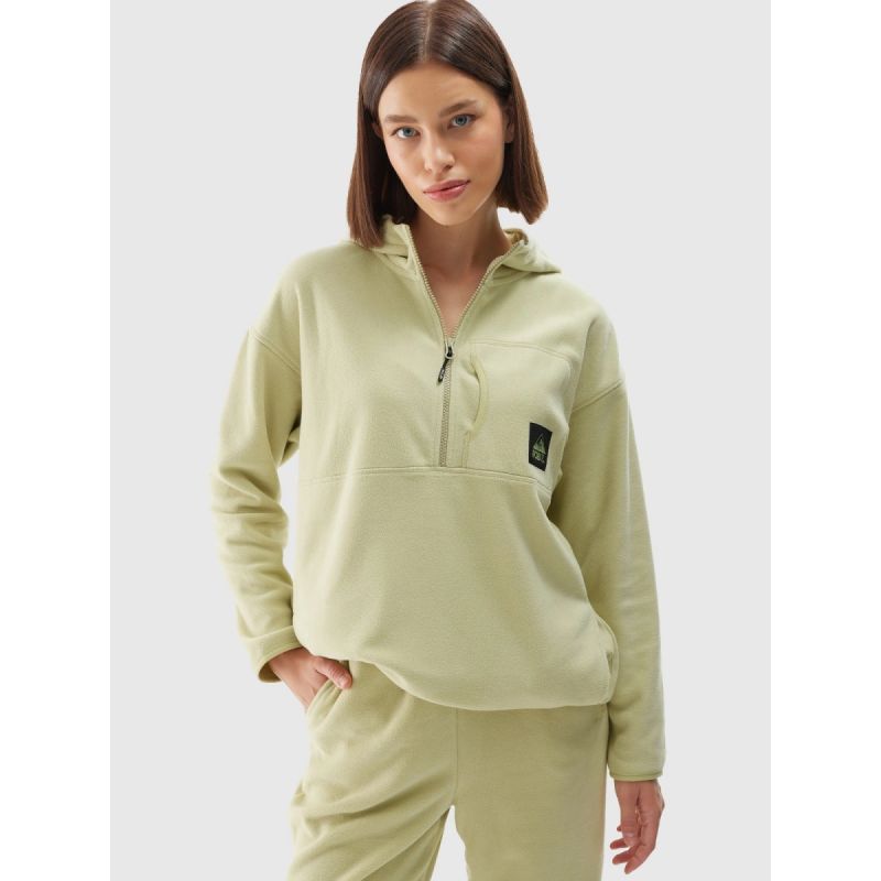 Women's regular hooded fleece 4F 4FWAW24TFLEF248-44S kapucnis pulóver