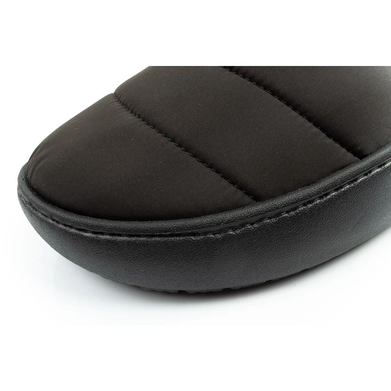 Crocs men's shoes slippers Classic Puff Moc slippers black insulated fekete papucs
