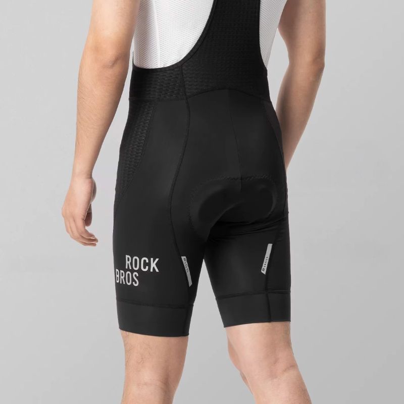 Rockbros Men's Cycling Bib with Pad Size M - Black czarny \ m short