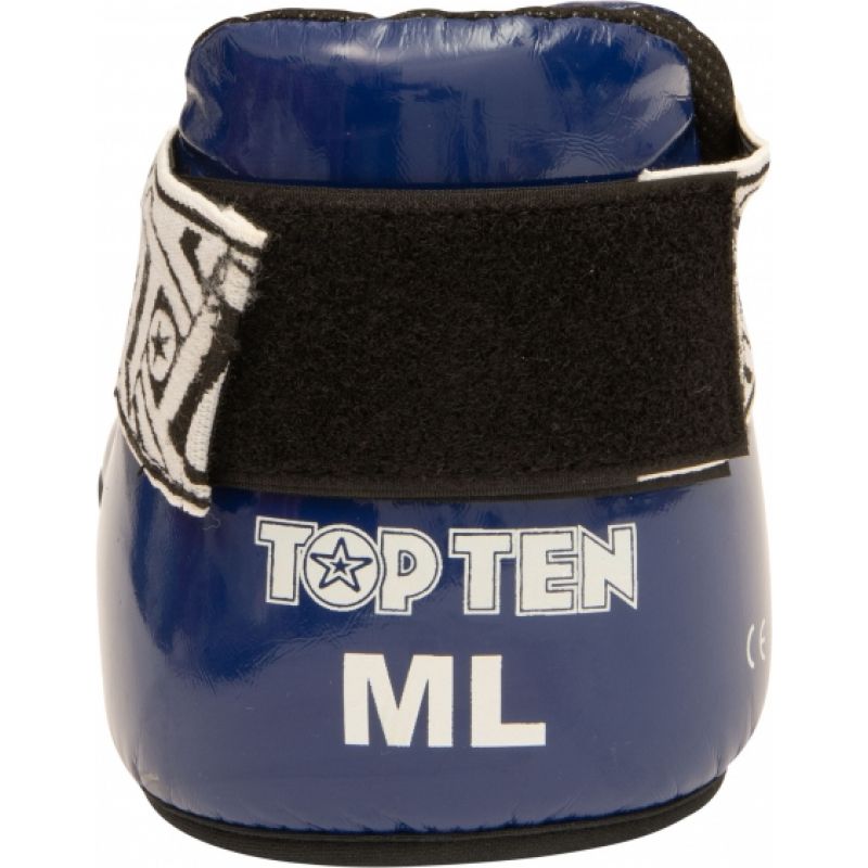 TOP TEN OSTT-PU "SUPERLIGHT PRISM" Foot Protectors (WAKO APPROVED) czerwony+m protectors and knee pads