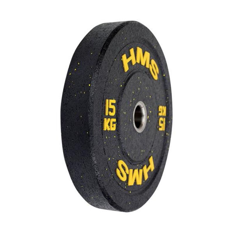 HMS YELLOW BUMPER Olympic Plate 15 kg fekete edzőfelszerelés 17-61-027