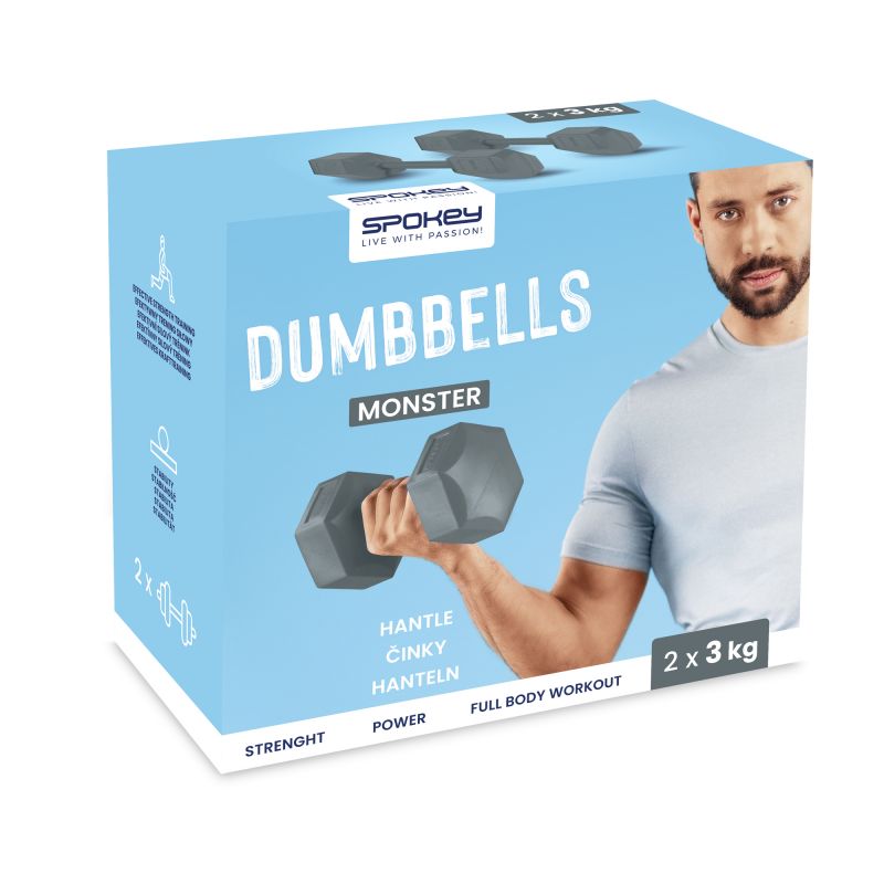 Spokey Monster dumbbells 2x 3 kg SPK-943621 Edzőfelszerelés