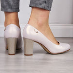 Inny Sergio Leone W beige pearl heel pumps bézs utcai cipő SK193B