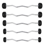 HMS Rubberized GSL-40 40 KG Fixed Barbell/Curl Bar súlyzó 17-58-021