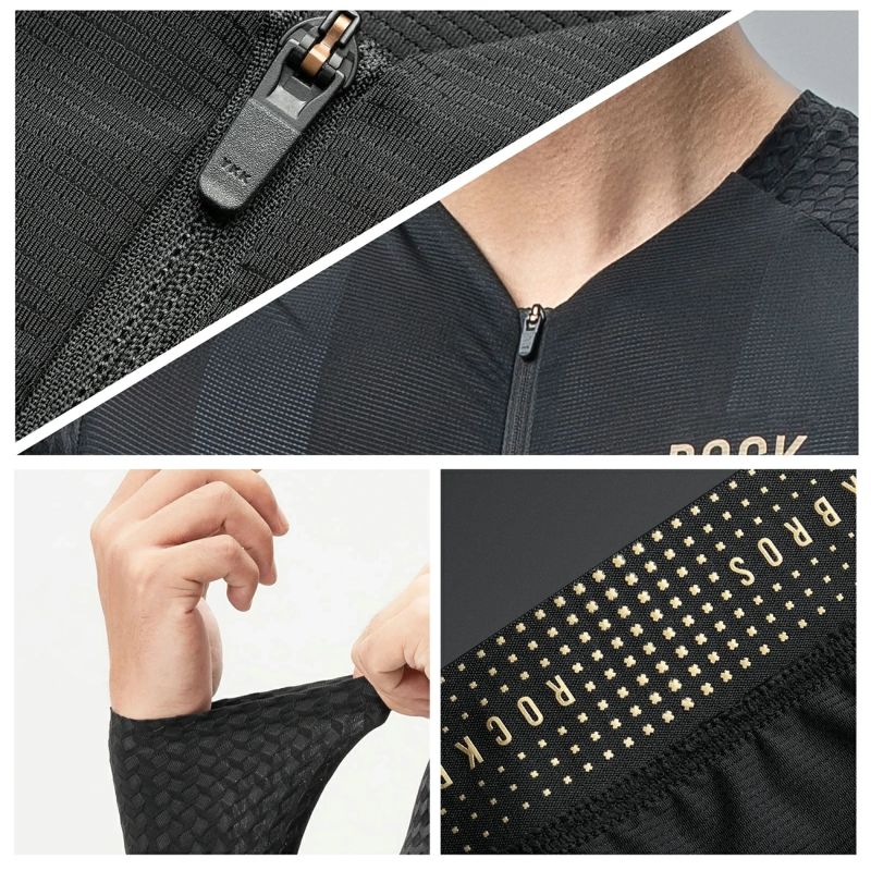 Rockbros Diamond Long Sleeve Cycling Jersey Size XS - Black czarny \ xs póló