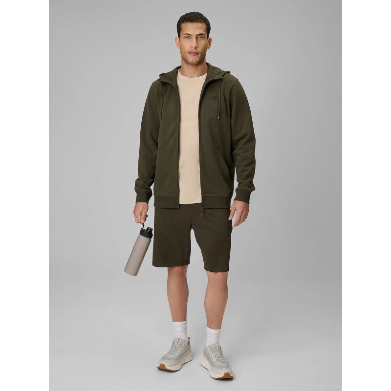 4F Men's zip-up hooded sweatshirt pulóver