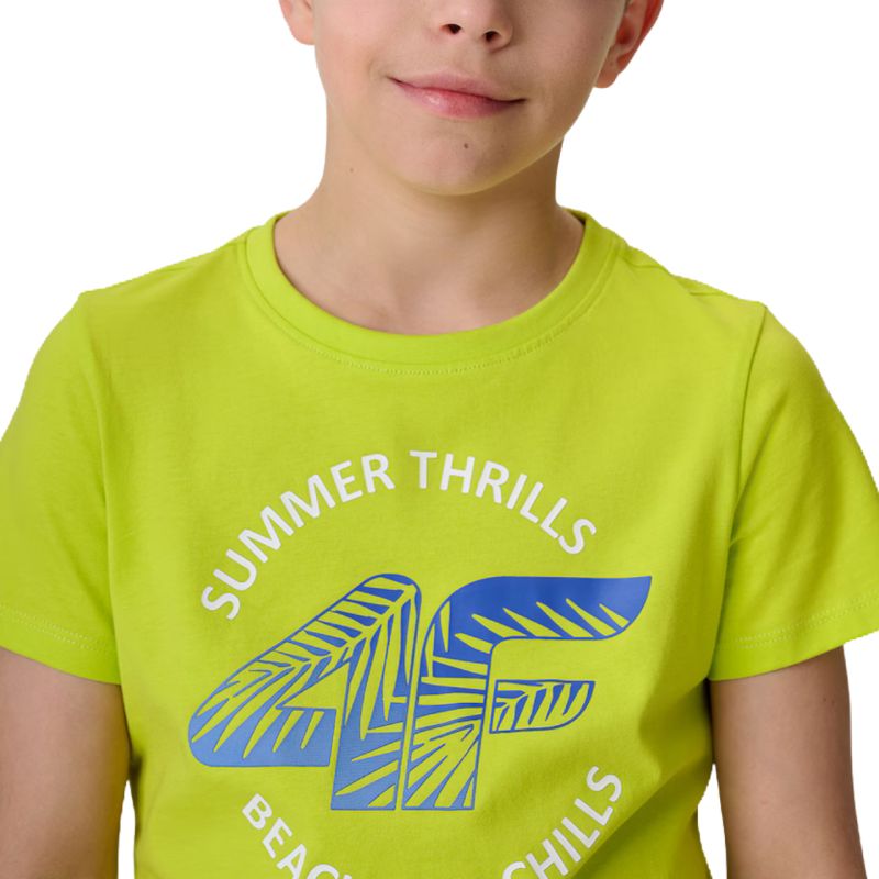 4F Boy's T-shirt M3284 juicy 45S zöld póló 4FJWSS26TTSHM328445S