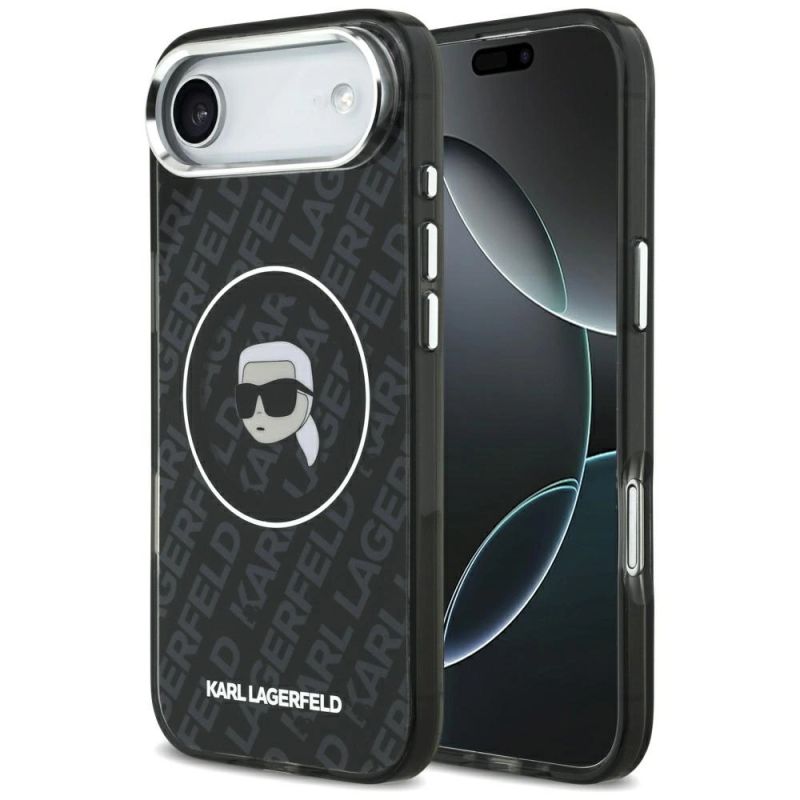 Karl Lagerfeld IML Karl Head Logo MagSafe Case for iPhone 17 Air - fekete telefontok