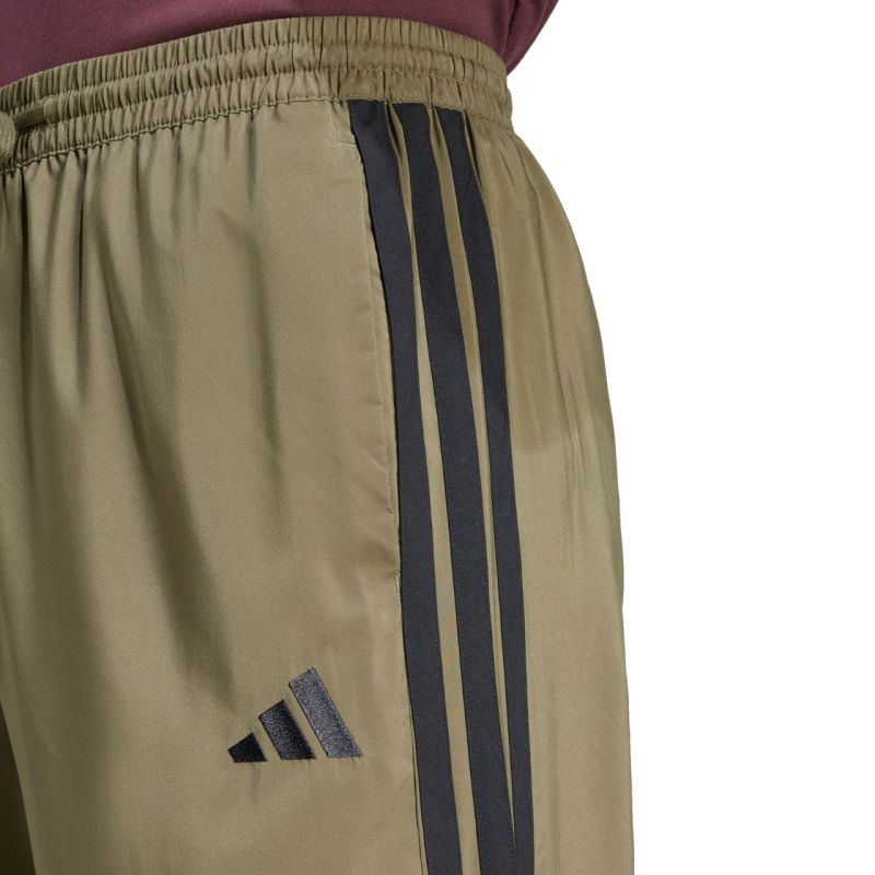 Men's adidas Essentials 3-Stripes Stanford Open Hem JE6401 oliva nadrág