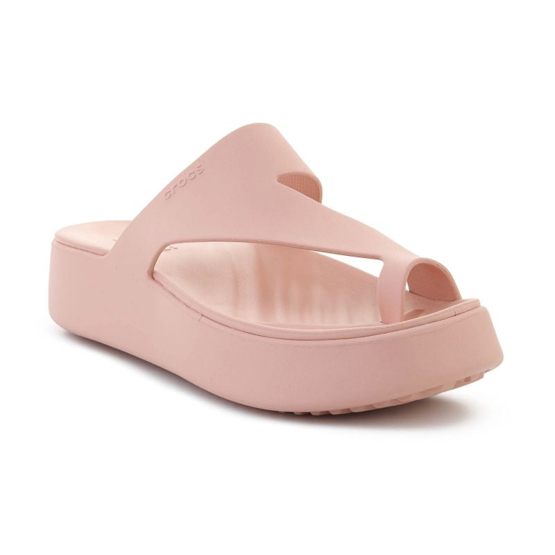 Crocs Getaway Platform Toe Loop In Pink Caramel