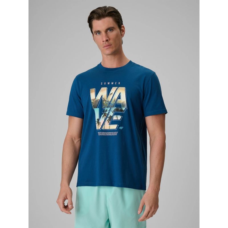 4F Men's regular printed T-shirt póló 4FRSS26TTSHM4306-46S
