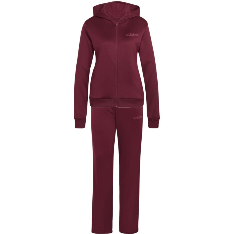Adidas Women's Essentials Linear Burgundy Tracksuit 2xs szett KQ7588