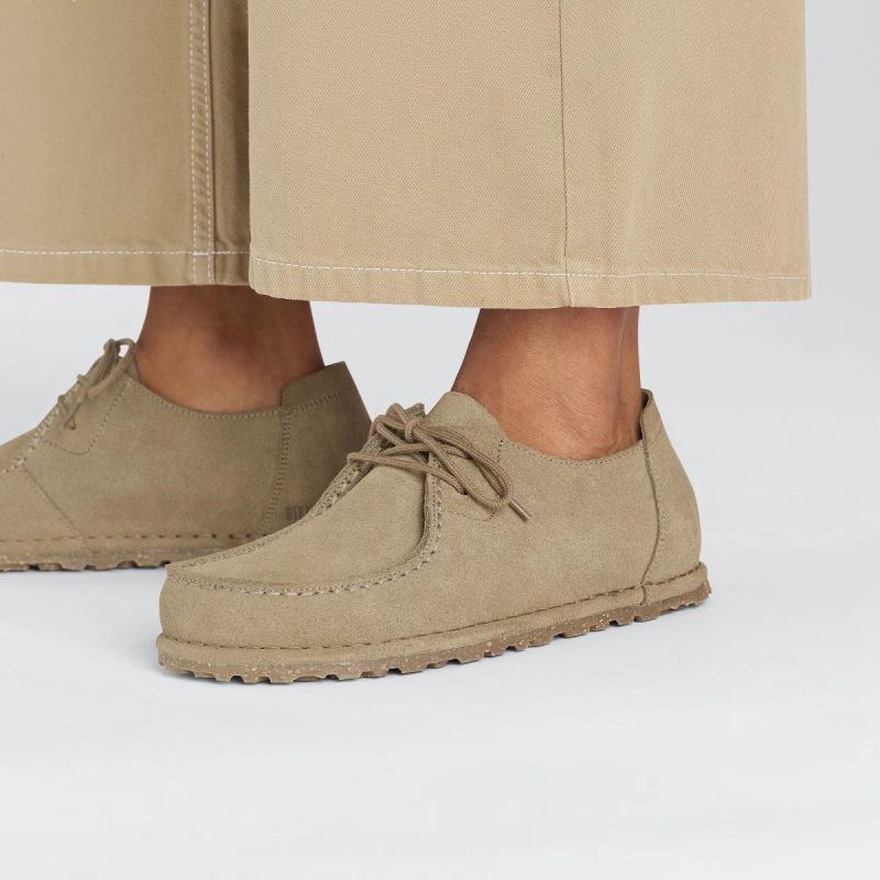 Birkenstock Men's Moccasins UTTI LACE 1027274 GRAY TAUPE (Standard Width) szürke utcai cipő